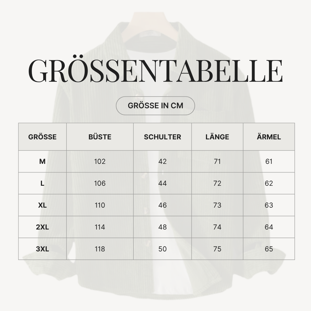 Größentabelle