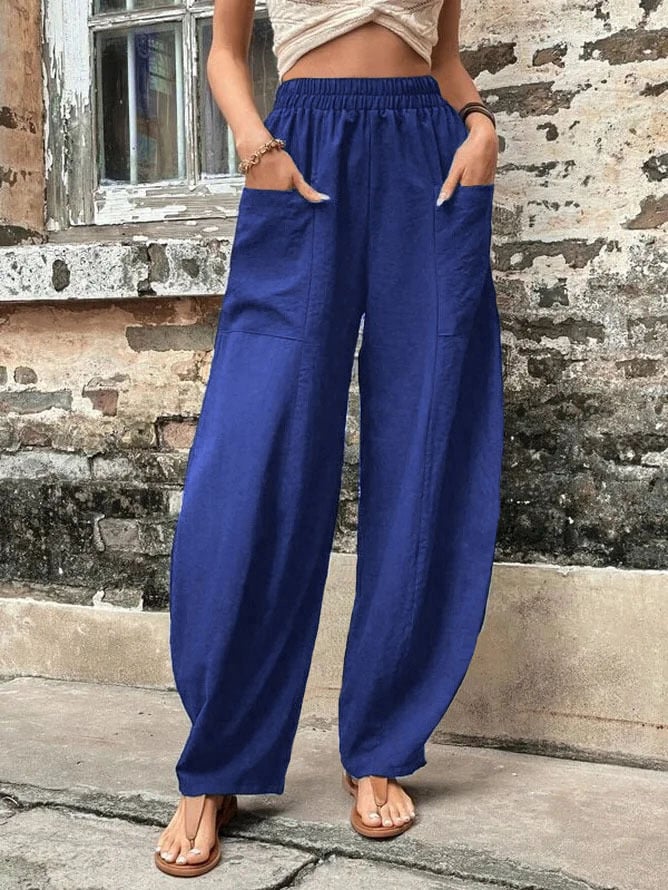 Freizeithose für Damen – Strukturiertes Gewebe & Dehnbarer Bund