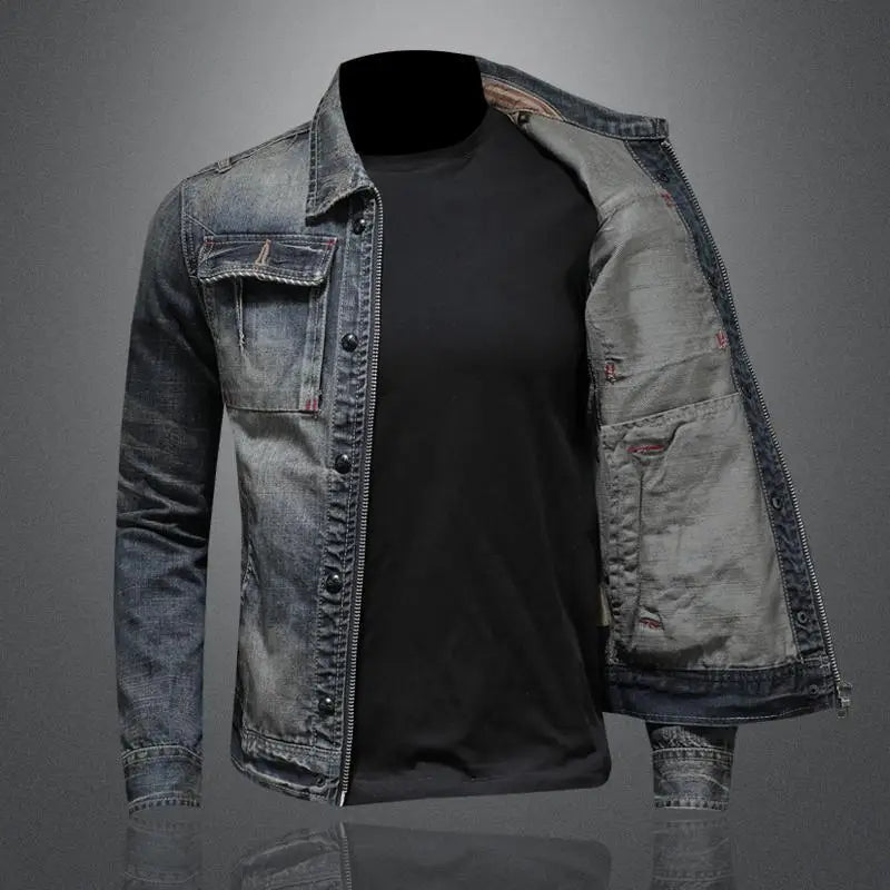 Leichte Herren Jeansjacke Mit Lockerer Passform