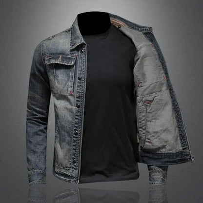 Leichte Herren Jeansjacke Mit Lockerer Passform