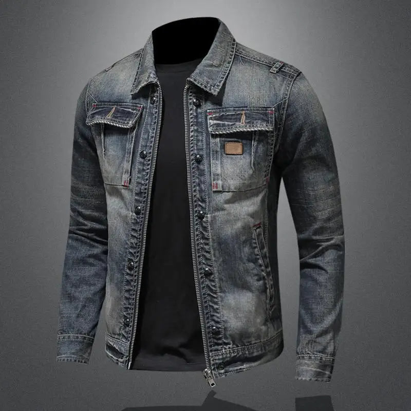 Leichte Herren Jeansjacke Mit Lockerer Passform