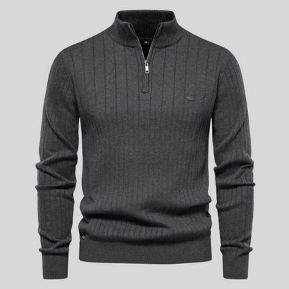 Alres | Muscle Fit Lässiger Rippenpullover für Herren – Trendy und Bequem