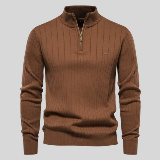 Alres | Muscle Fit Lässiger Rippenpullover für Herren – Trendy und Bequem