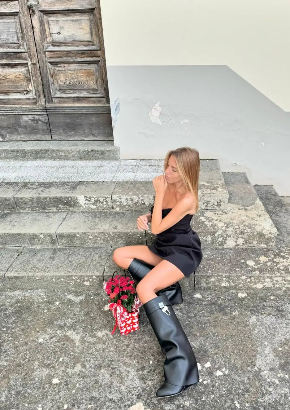 Keilabsatz-Kniehohe Stiefel für Damen - Image 15