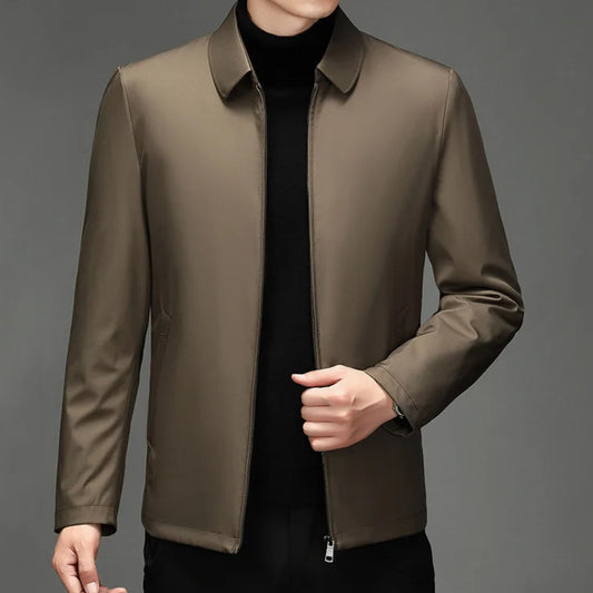 Herren Jacke Mit Leichter Wattierung Und Geradem Schnitt