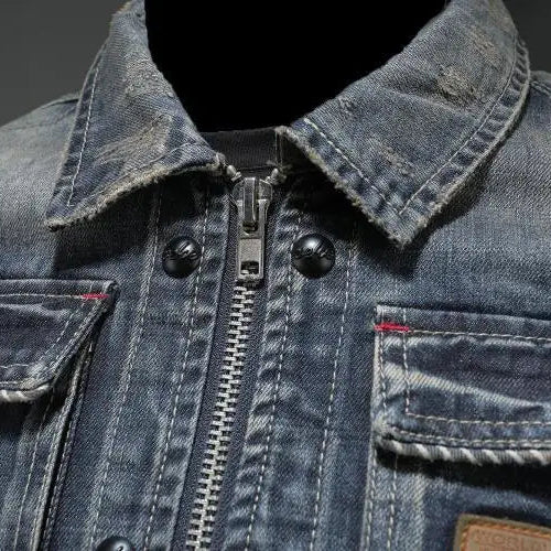 Leichte Herren Jeansjacke Mit Lockerer Passform