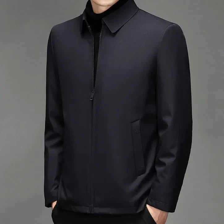 Herren Jacke Mit Leichter Wattierung Und Geradem Schnitt