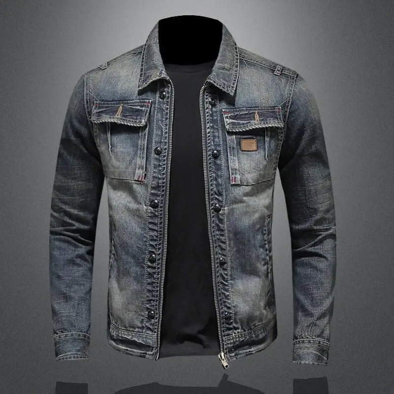 Leichte Herren Jeansjacke Mit Lockerer Passform