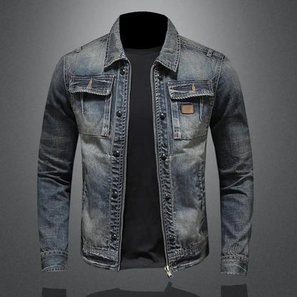 Leichte Herren Jeansjacke Mit Lockerer Passform