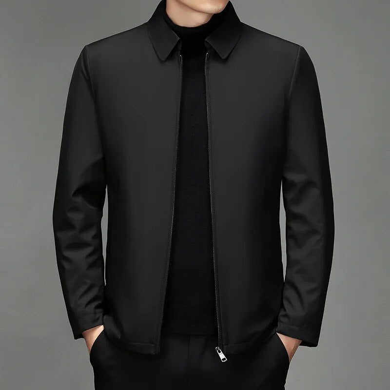 Herren Jacke Mit Leichter Wattierung Und Geradem Schnitt