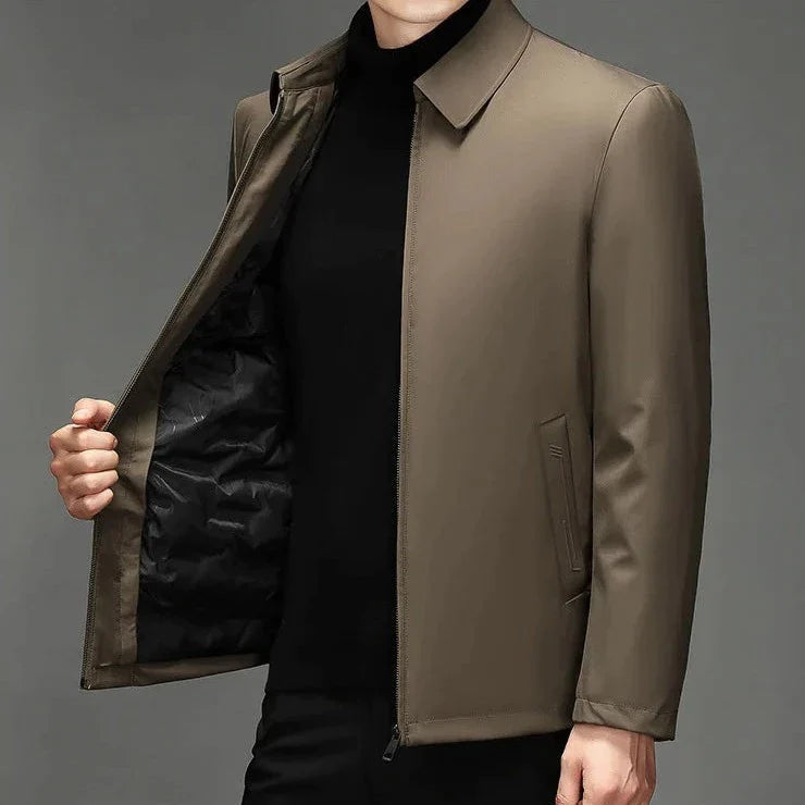 Herren Jacke Mit Leichter Wattierung Und Geradem Schnitt