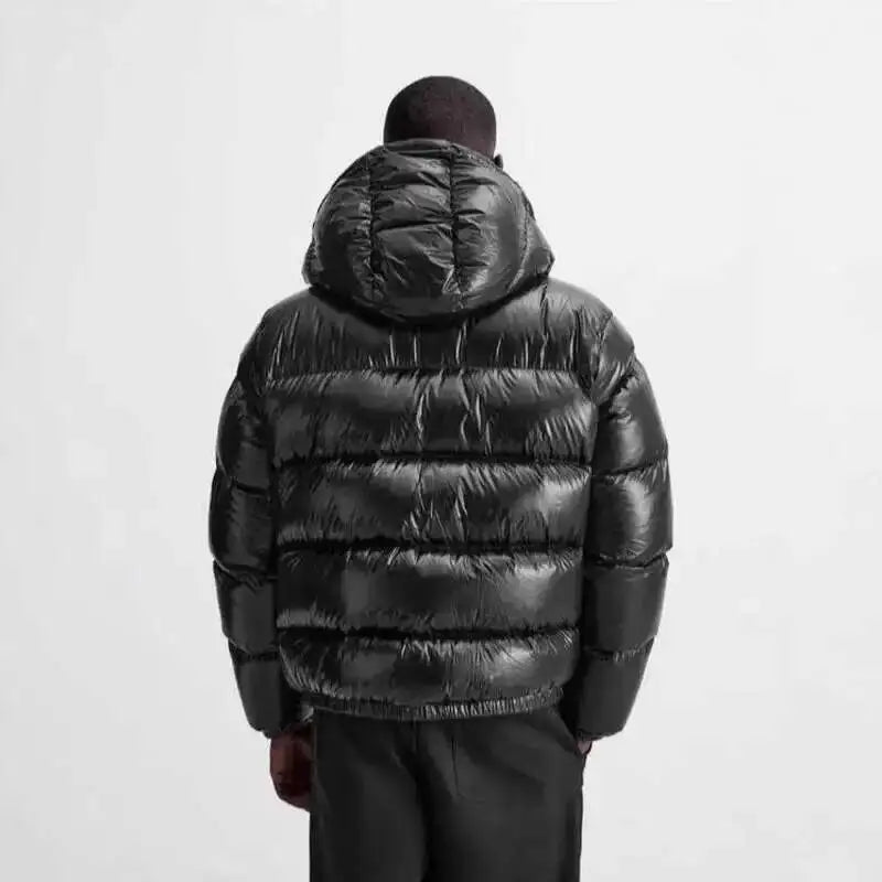 Pufferjacke mit Kapuze für Herren | Gepolsterte Winterjacke mit Reißverschluss
