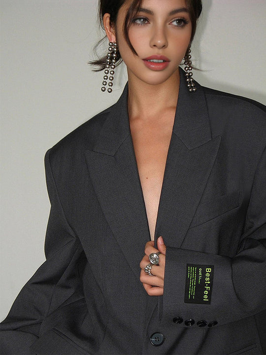 Oversized Zweireiher Blazer Kleid für Damen - Image 5