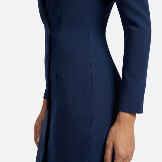 Midi φόρεμα εμπνευσμένο από σακάκι με μέση για γυναίκες