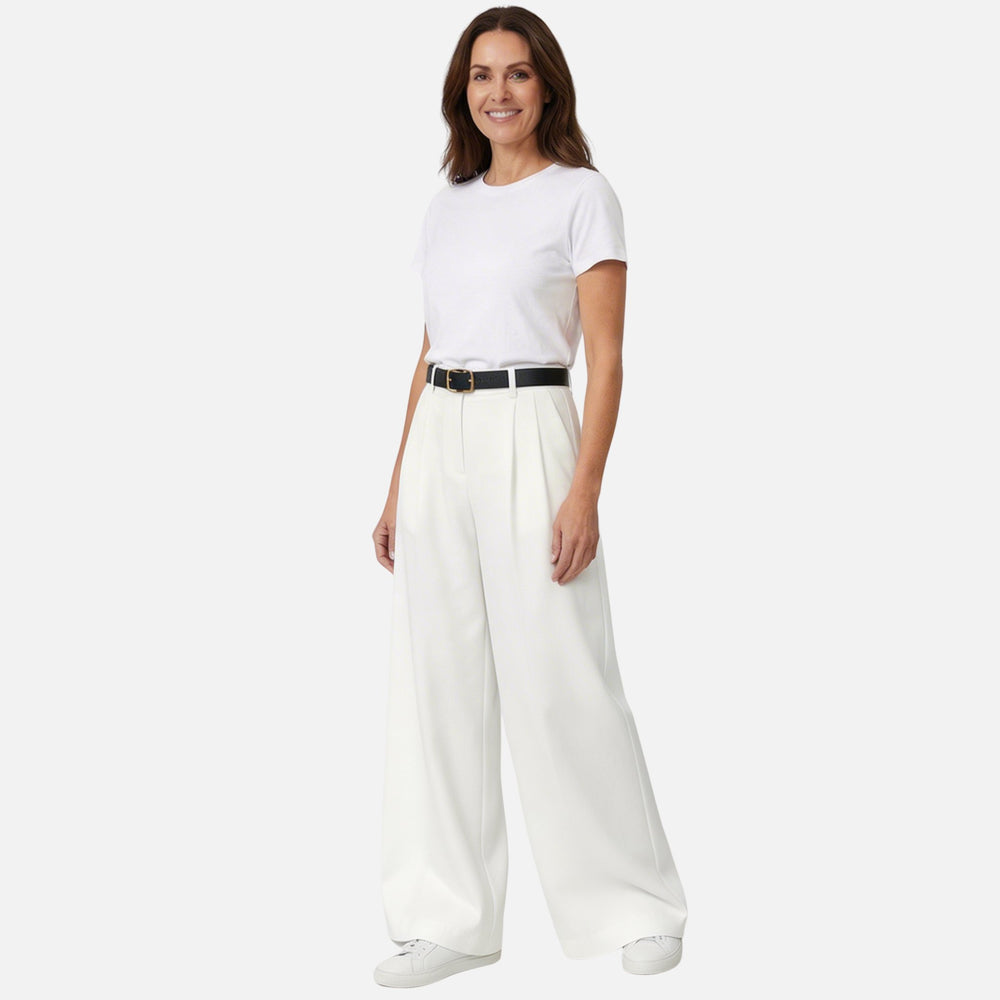 Pleated Wide-Leg Dress Pants for Women