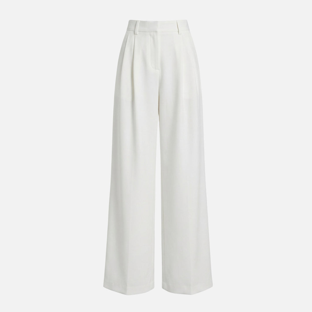 Pantaloni business cu pliuri și croială largă pentru femei