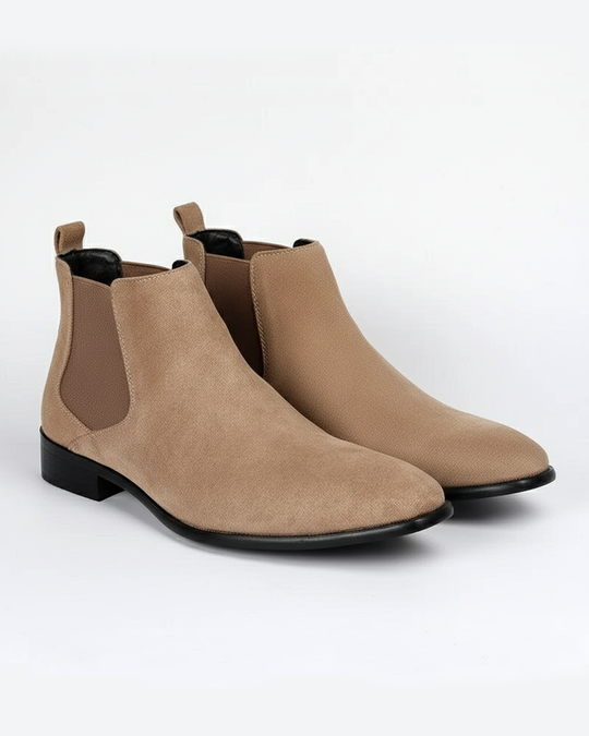 Chelsea boots in pelle scamosciata con inserti laterali da uomo