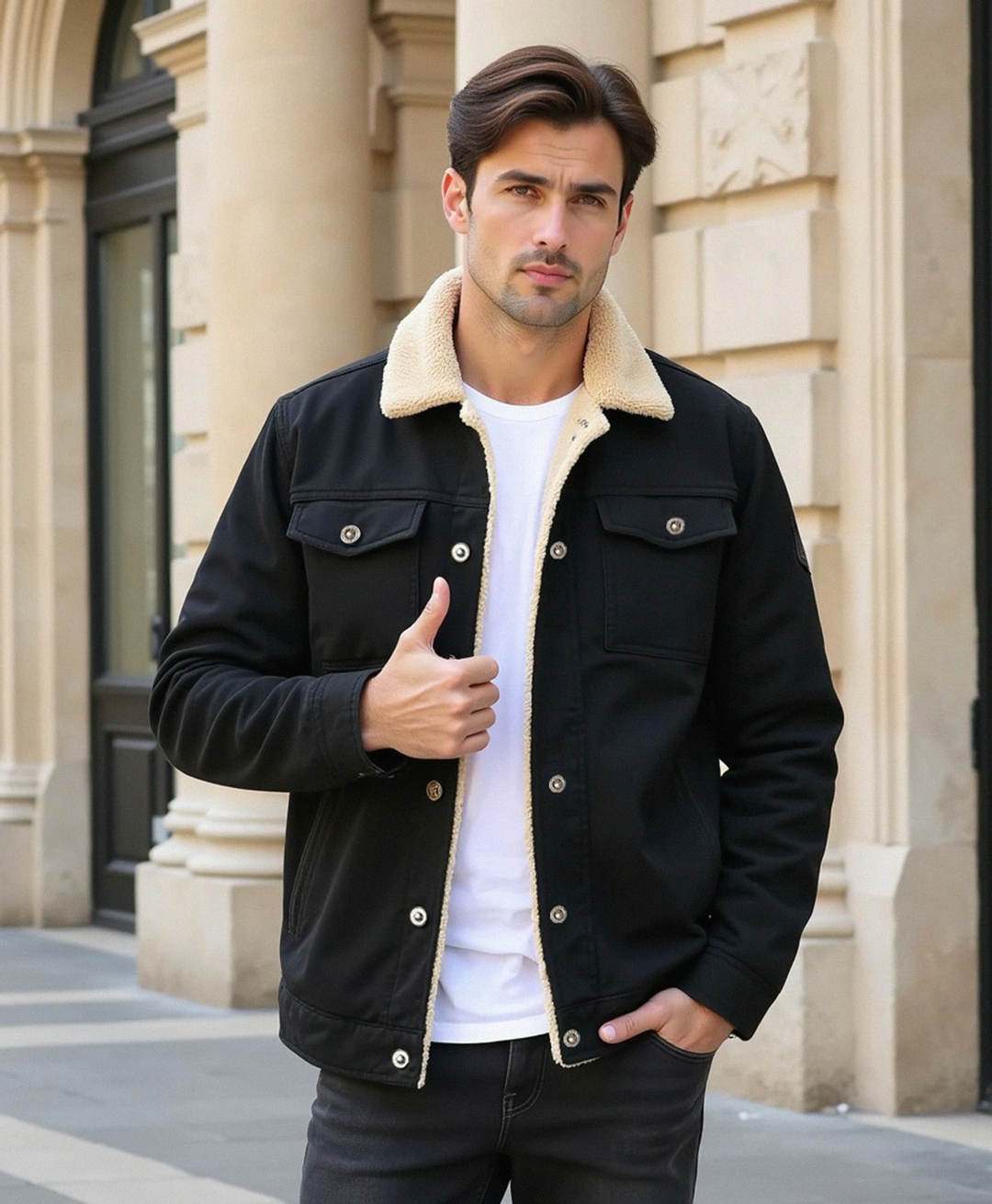 Giacca invernale Clean Cut con tasche funzionali da uomo