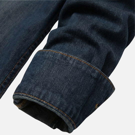 Freizeit Stretch-Denim Slim-Fit Hemd mit Brusttaschen für Herren
