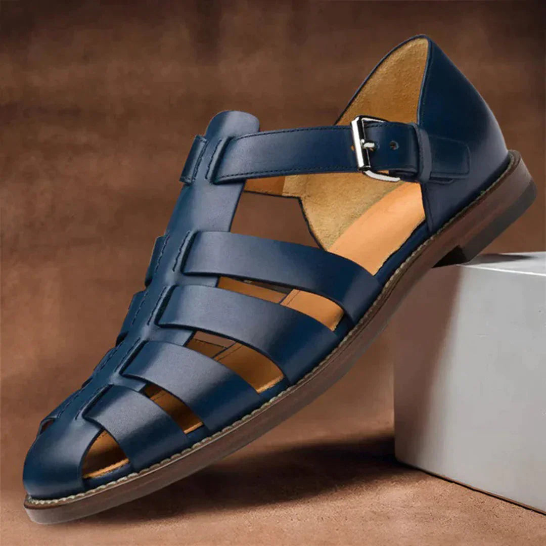 Geschlossene Fersensandalen Herren – Strukturierte Riemen & Schnallenverschluss