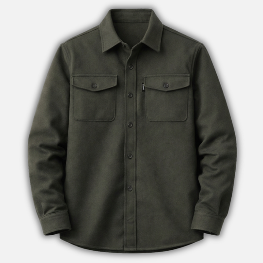 Gewebtes Overshirt mit Brusttaschen für Herren