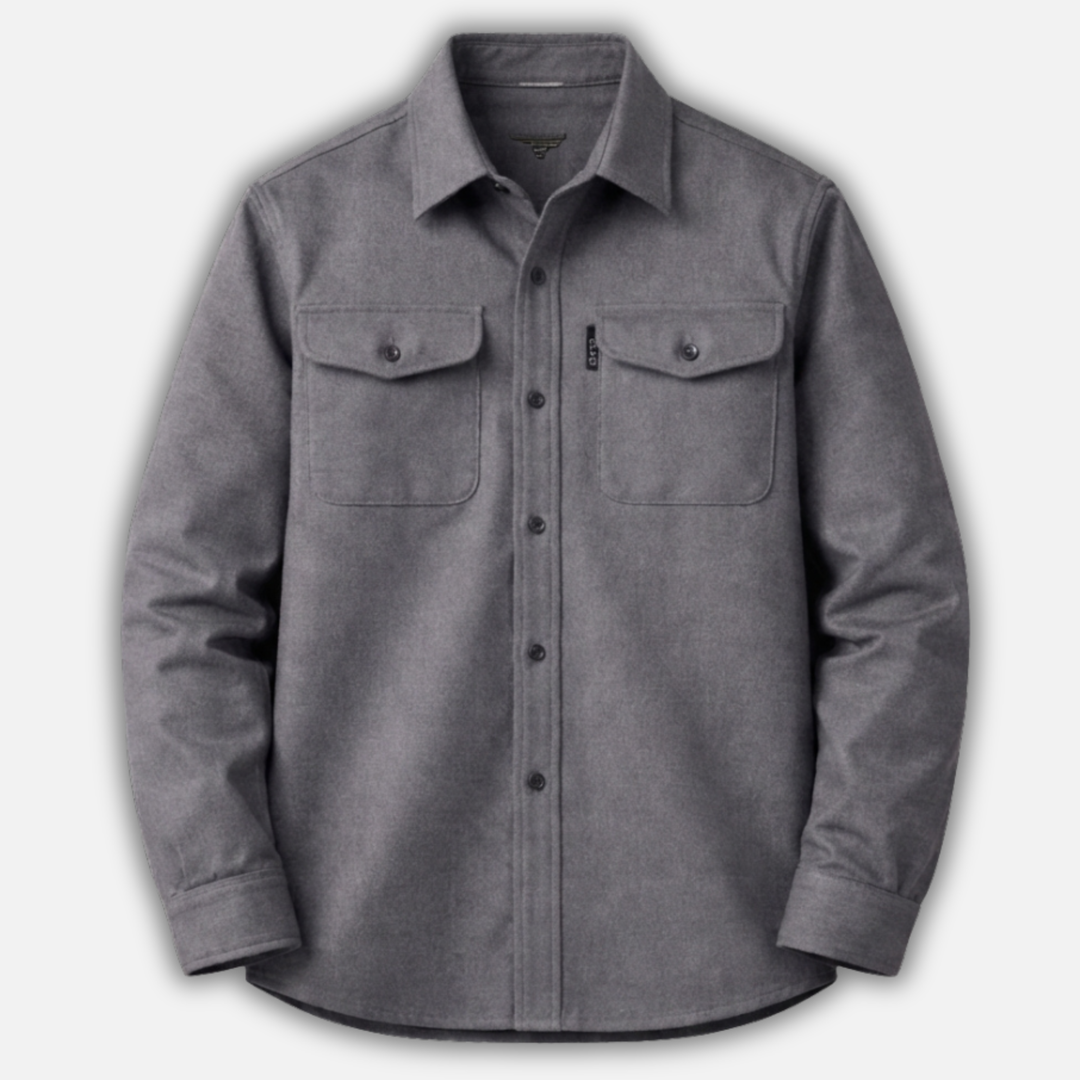 Gewebtes Overshirt mit Brusttaschen für Herren