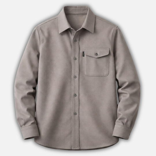 Gewebtes Overshirt mit Brusttaschen für Herren