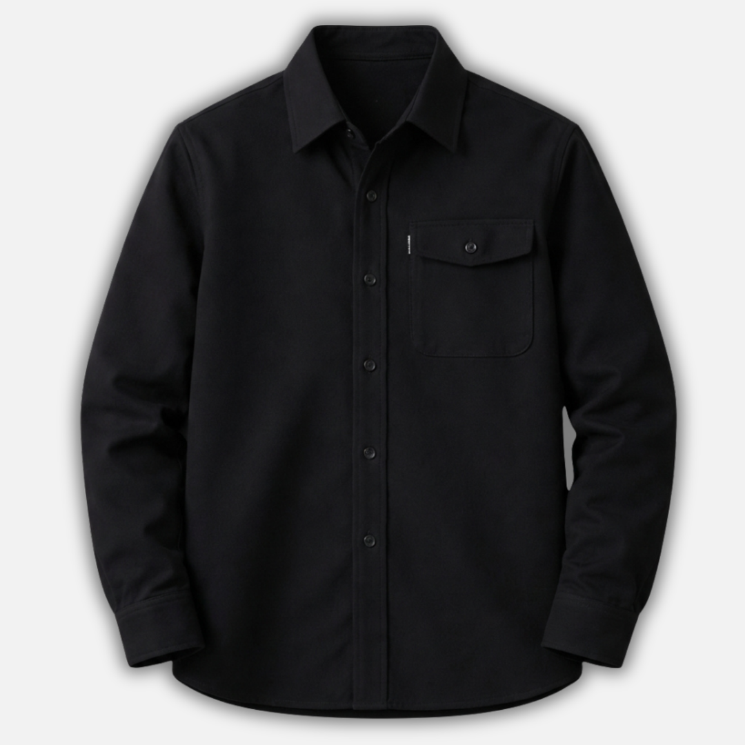 Gewebtes Overshirt mit Brusttaschen für Herren