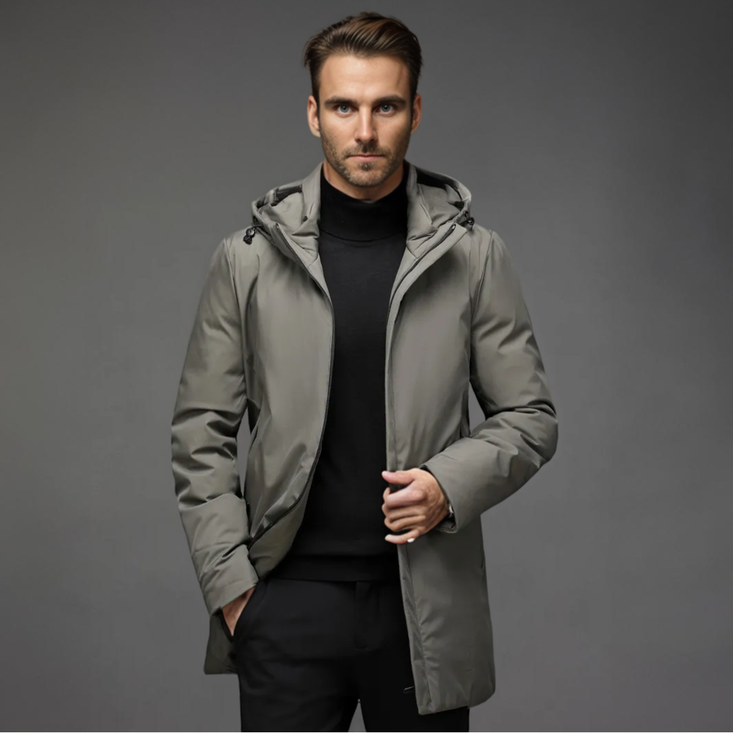 Kapuzen-Midilänge-Jacke für Herren - Image 5