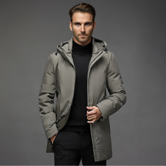 Kapuzen-Midilänge-Jacke für Herren - Image 5