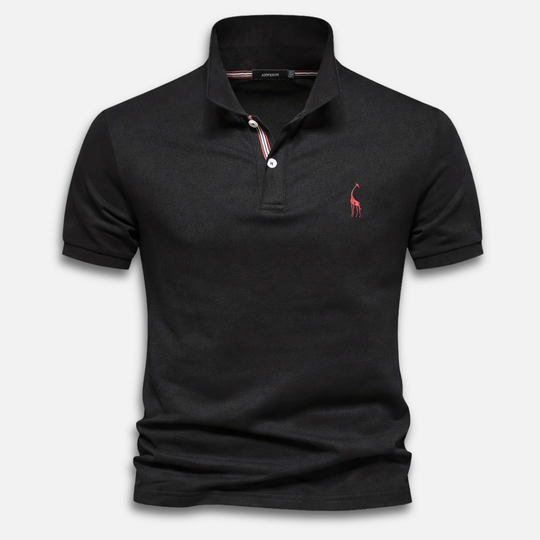 Polo in maglia da uomo a maniche corte – Vestibilità classica con abbottonatura