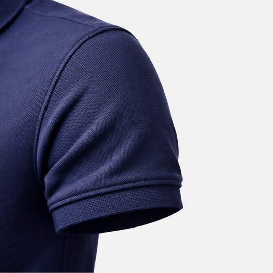 Polo in maglia da uomo a maniche corte – Vestibilità classica con abbottonatura