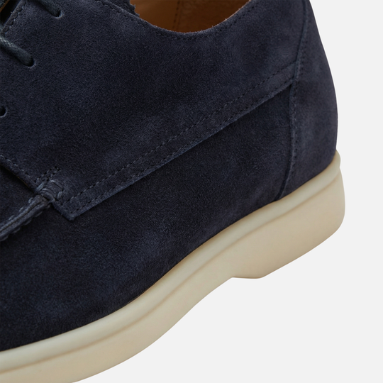 Mocasini bărbătești cu aspect de piele întoarsă și talpă interioară căptușită