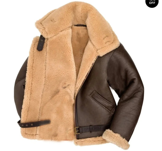 Shearling Aviator Jacke für Herren - Image 3