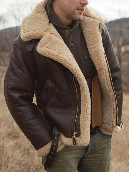 Shearling Aviator Jacke für Herren - Image 5