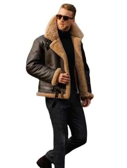 Shearling Aviator Jacke für Herren - Image 7