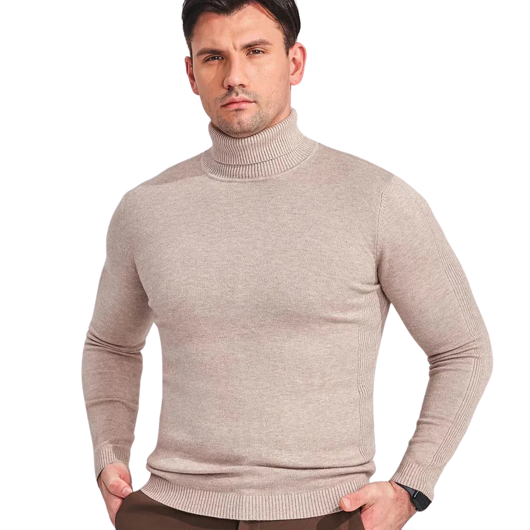 Schmal geschnittener Rollkragenpullover für Herren - Image 2