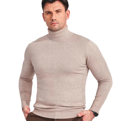 Schmal geschnittener Rollkragenpullover für Herren - Image 2