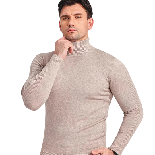 Schmal geschnittener Rollkragenpullover für Herren - Image 3