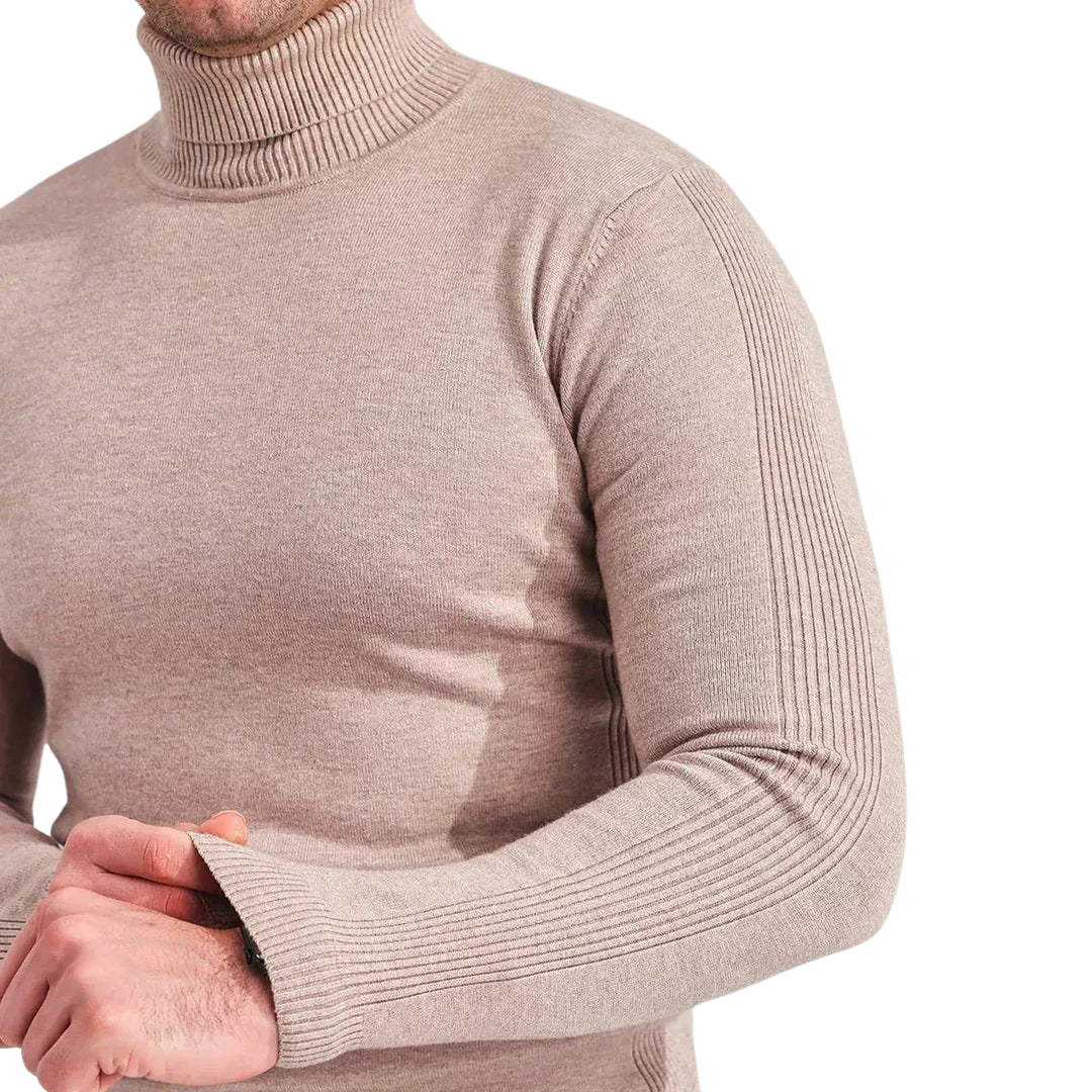 Schmal geschnittener Rollkragenpullover für Herren - Image 4