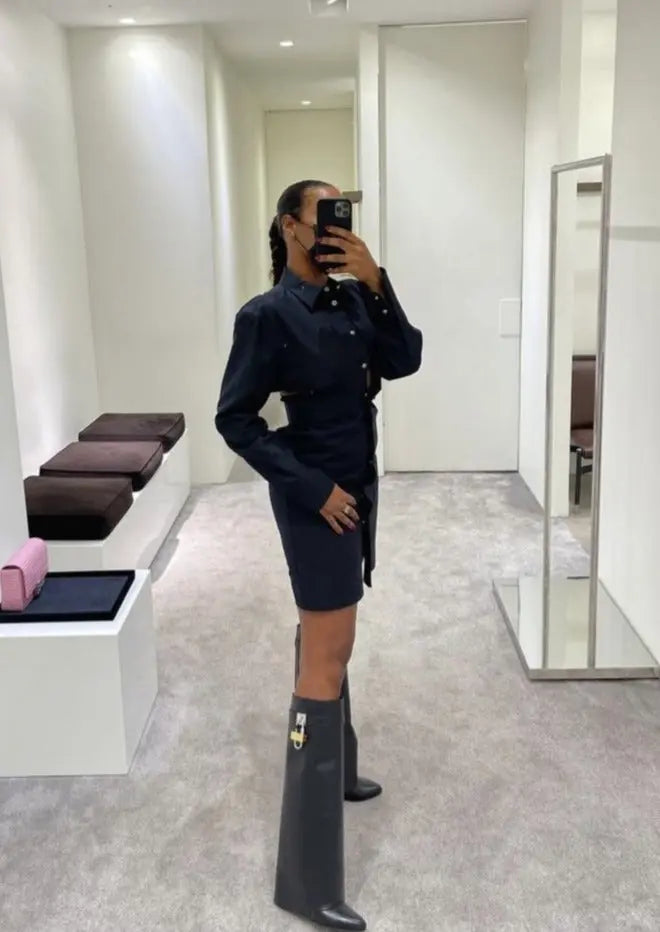 Keilabsatz-Kniehohe Stiefel für Damen - Image 13