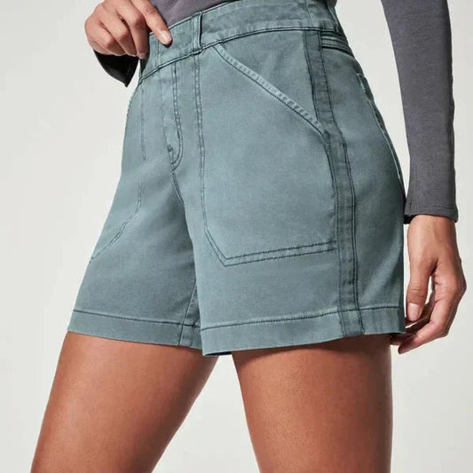 Hochgeschnittene Shorts Damen – Strukturierte Oberfläche in Jeans-Optik