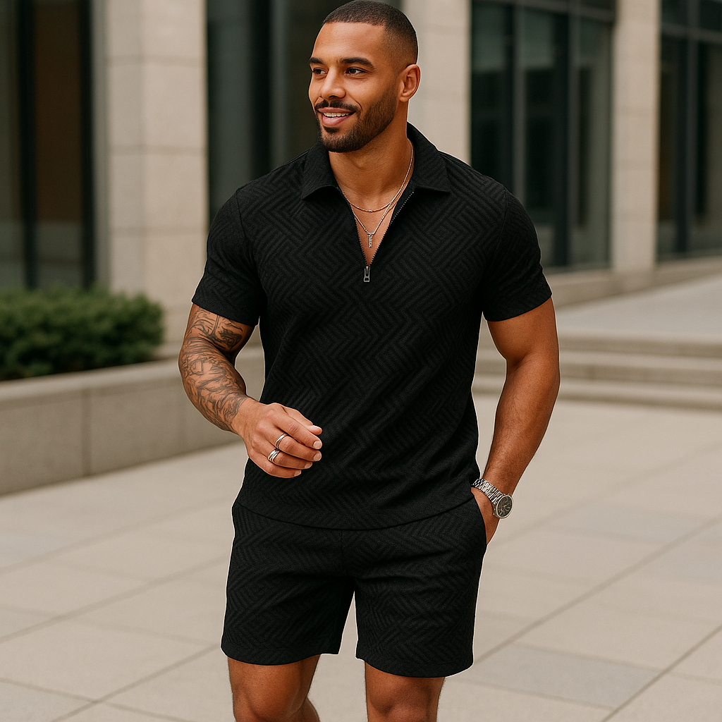 Polohemd mit Reißverschluss für Herren - Image 2