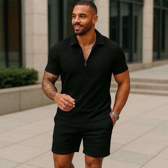 Polohemd mit Reißverschluss für Herren - Image 2