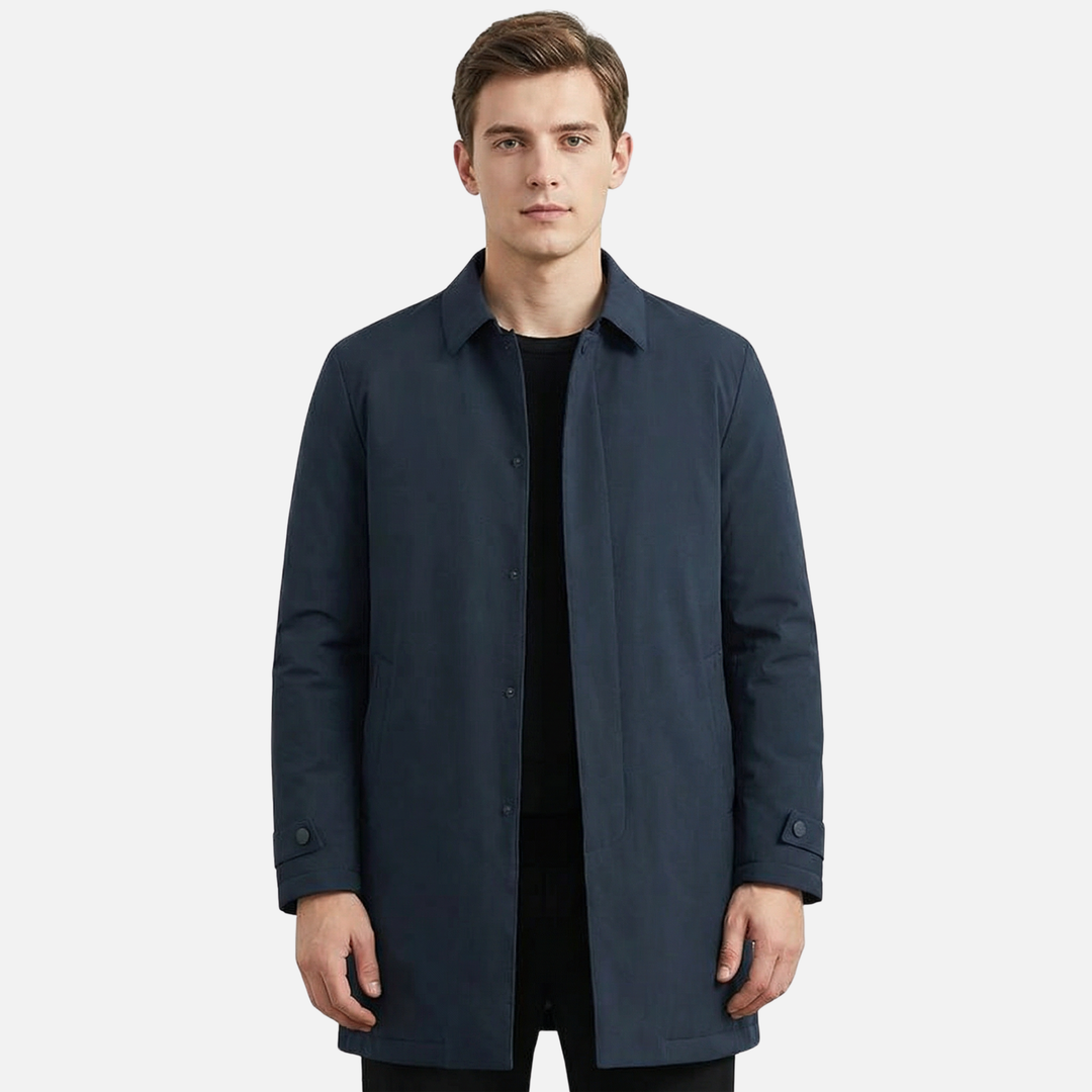 Isolierter Trenchcoat mit Knopfmanschetten für Männer