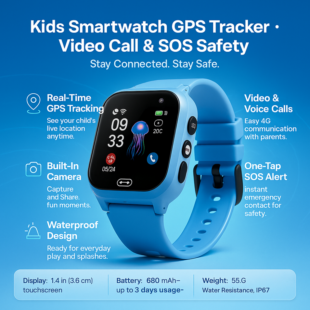 GPS Tracker Kinder Smartwatch für Damen - Image 3