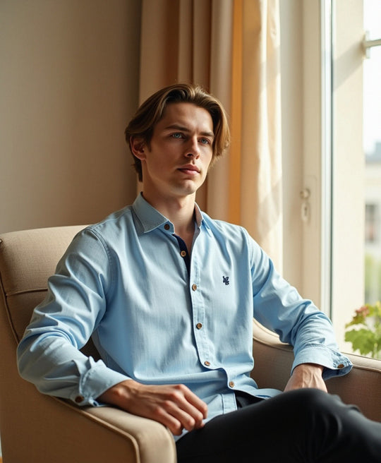 Kragenhemd mit Knopfleiste für Herren