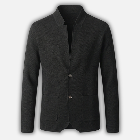 Volný pánský pletený cardigan – Lehká vrstva s knoflíkovou légou