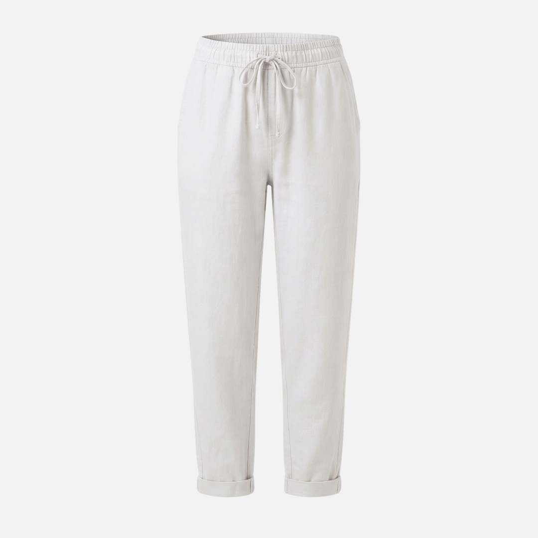 Pantalón ligero de lino con stretch – Corte regular para mujer