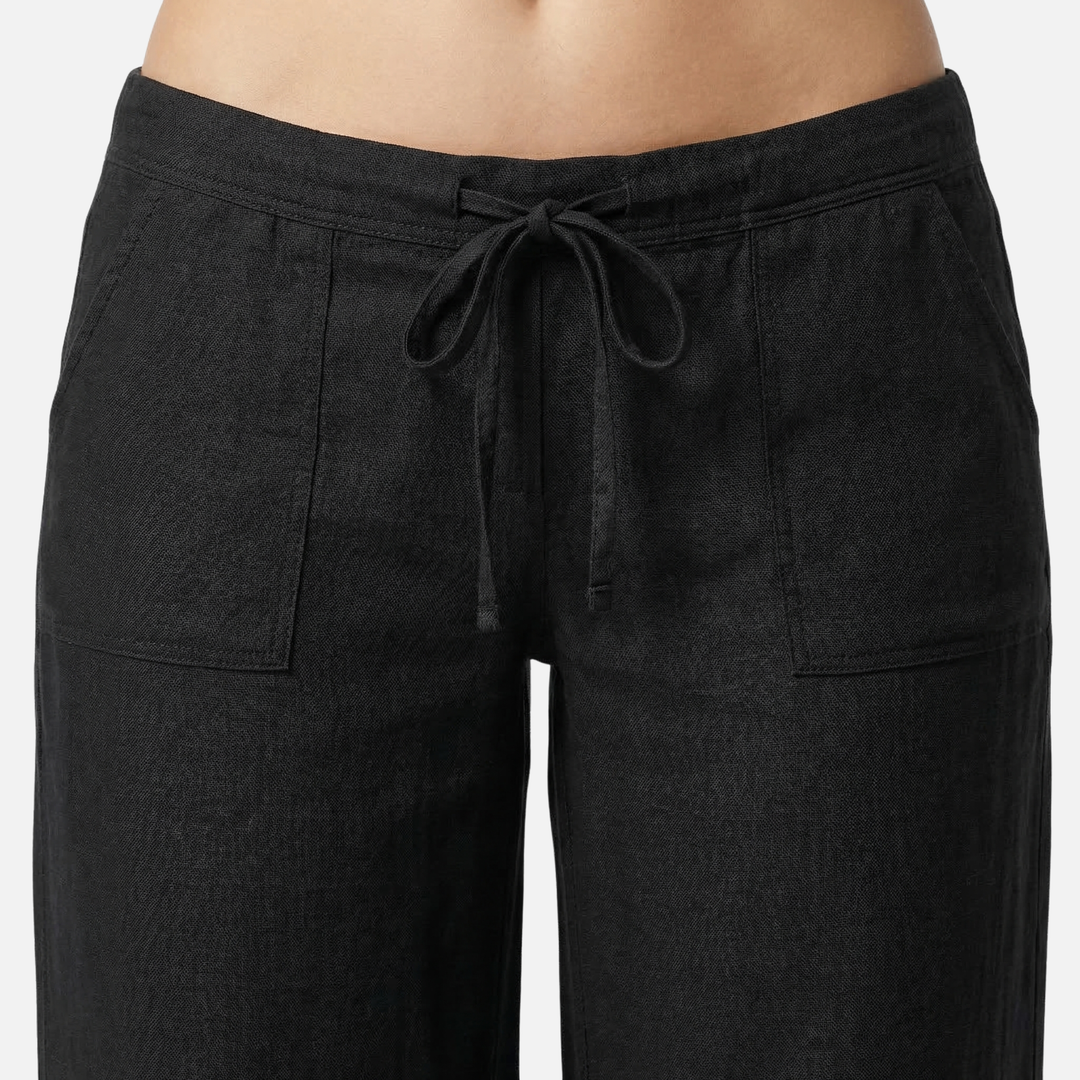 Leichte Weite Leinenhose – Lockere Passform für Damen